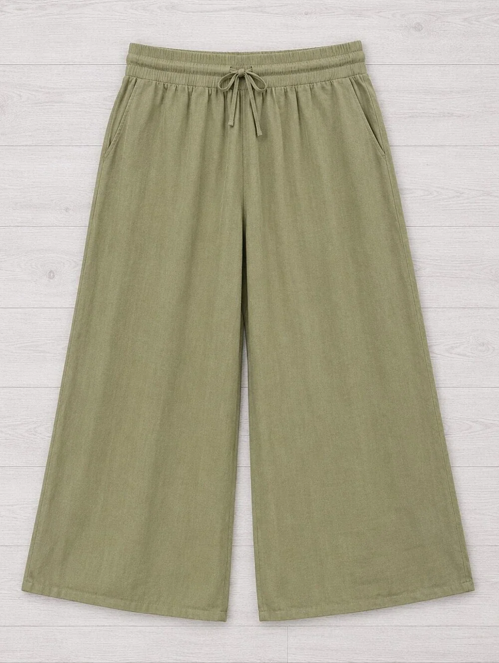 Joie Olive Green 2-Piece Matching Set Sleeveless Tunic & Wide Leg Pants